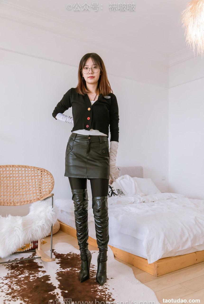 [BoBoSocks袜啵啵]NO.041 小甜豆-高跟长靴、黑色踩脚裤、肉丝[140P+1V／6.16GB]