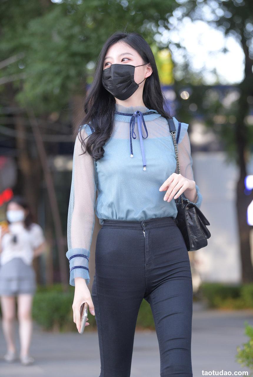 都市丽人黑色紧身牛仔裤【110P-2.56G】