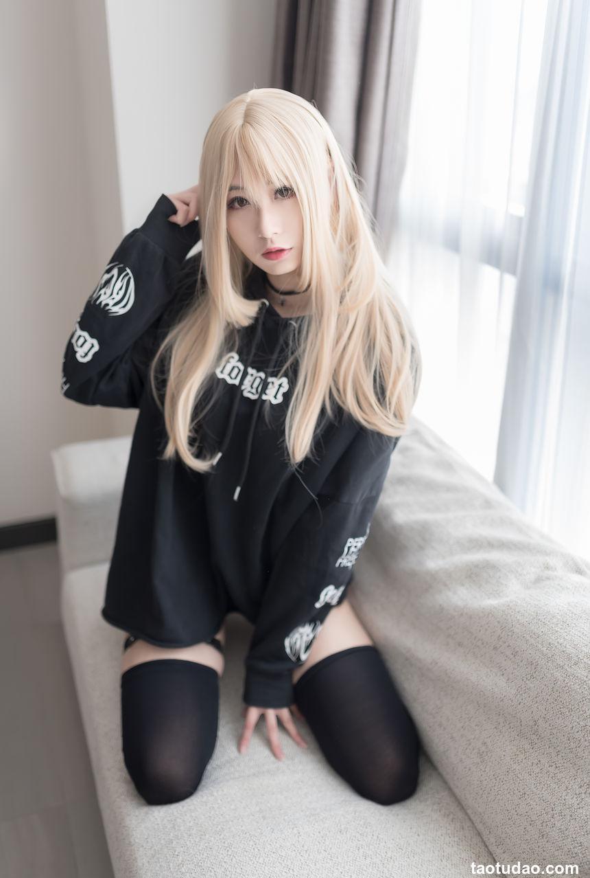 风之领域写真 NO.017 金发美女黑色诱惑 [42P]