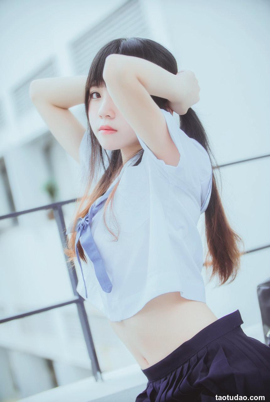 COS 桜桃喵 – 蓝白水手服 [39P]