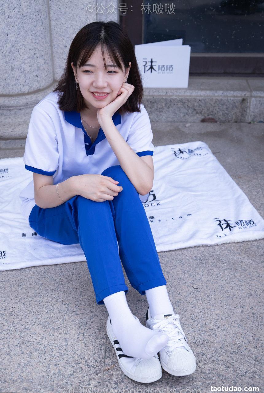 [BoBoSocks袜啵啵]NO.022 小甜豆-校服、贝壳头、白棉袜、肉丝[140P+1V／6.34GB]