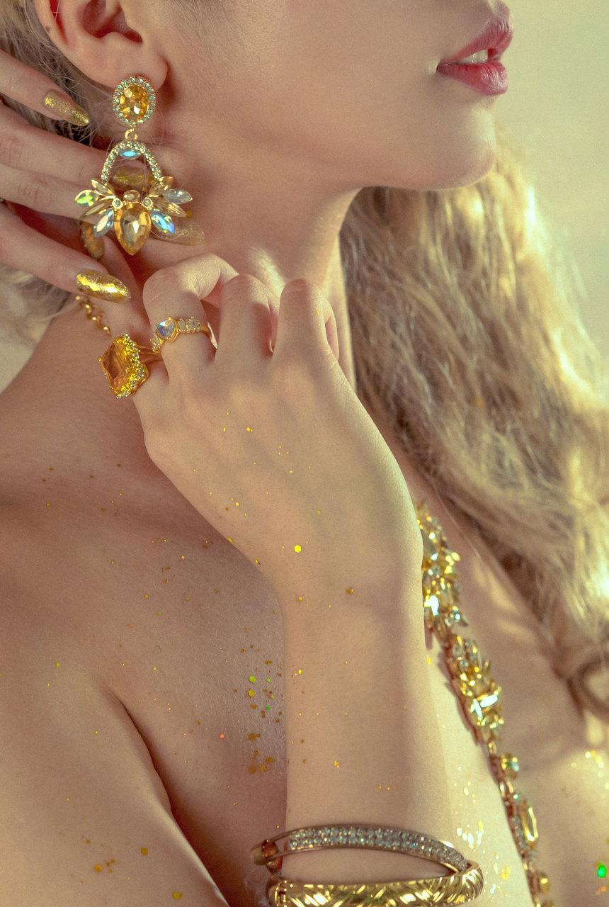 云溪溪 - NO.35 奶桃 Tourmaline-Citrine黄水晶 [40P-533MB]