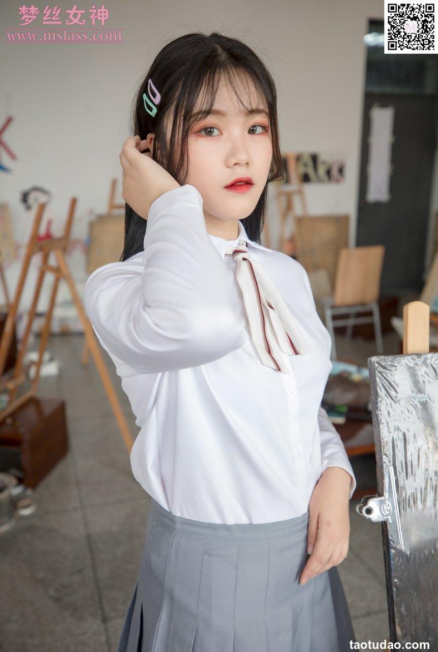 [MSLASS梦丝女神] 2019.09.25 恬恬《画室少女》[56P-393MB]