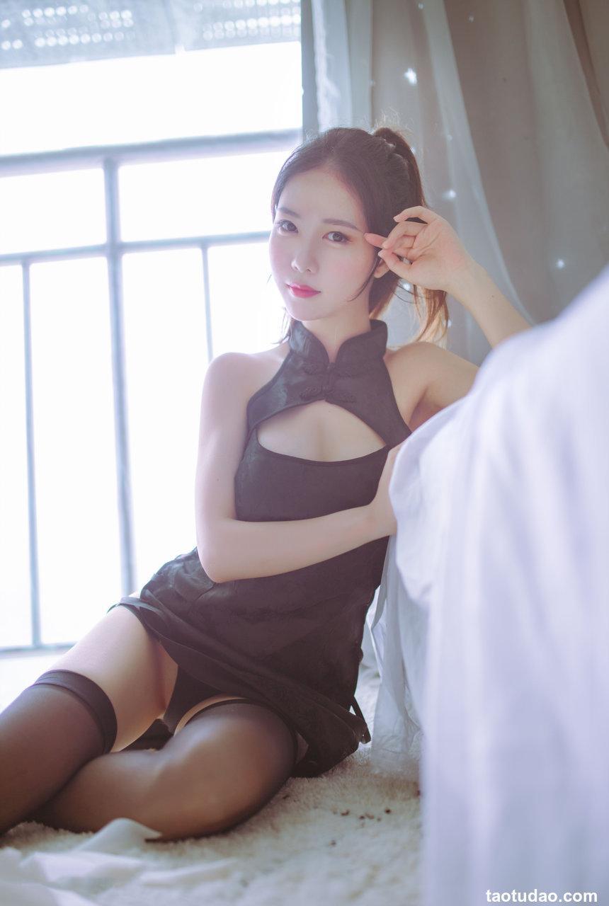 抖娘-利世 NO.006 - 抖娘×不呆猫 黑白旗袍双子[41P／231MB]