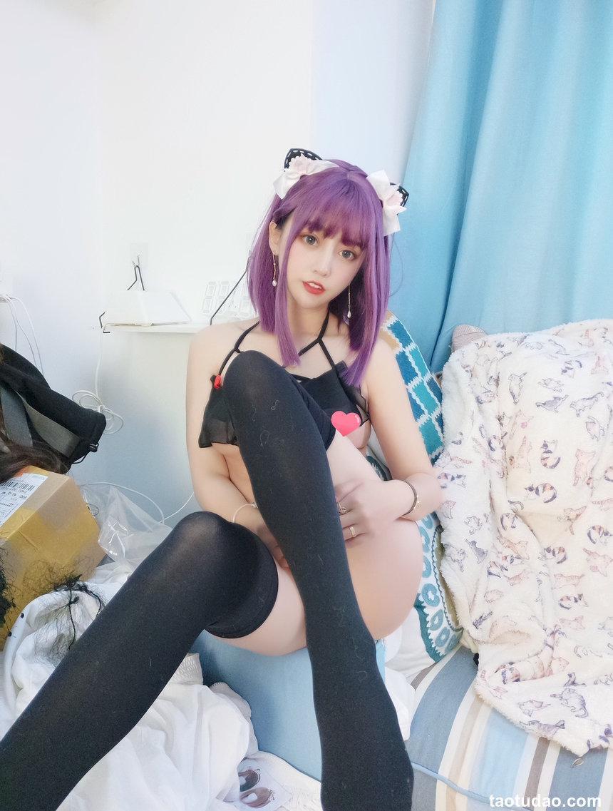 过期米线线喵 紫色小恶魔 [13P 42M]