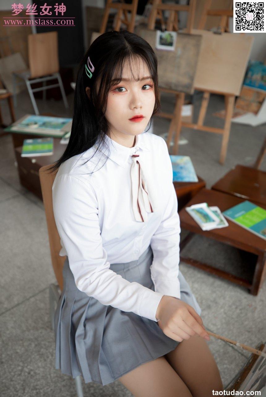 [MSLASS梦丝女神] 2019.09.25 恬恬《画室少女》[56P-393MB]