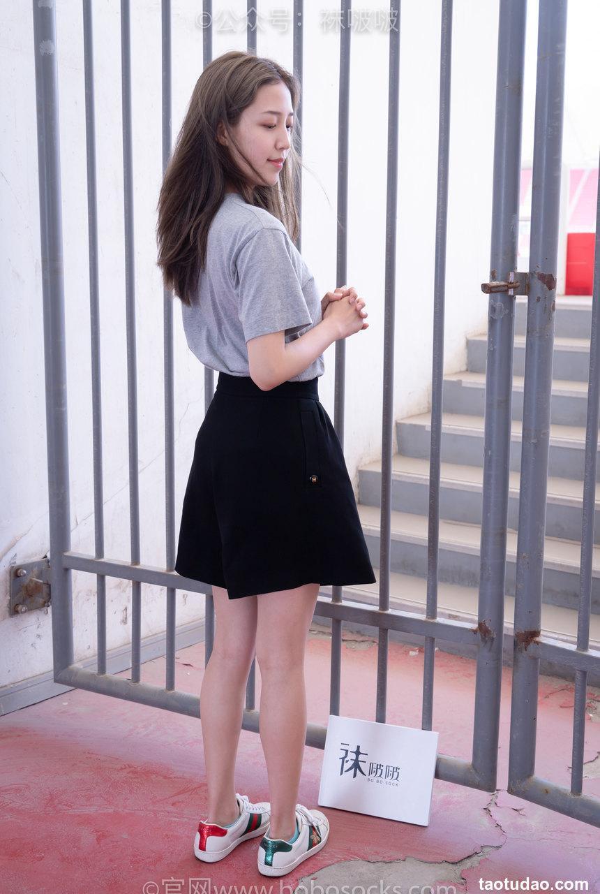 [BoBoSocks袜啵啵]积分限定作品 NO.006 泡芙-板鞋、天蓝色短棉袜、裸足[138P／1.16GB]