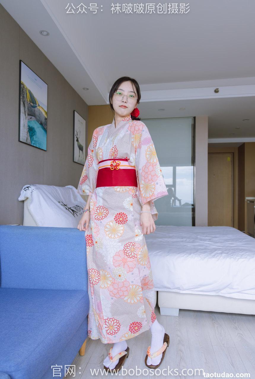 [BoBoSocks袜啵啵]NO.137 稚予-木屐、分指白棉袜、裸足、和风浴衣[170P+1V／6.04GB]