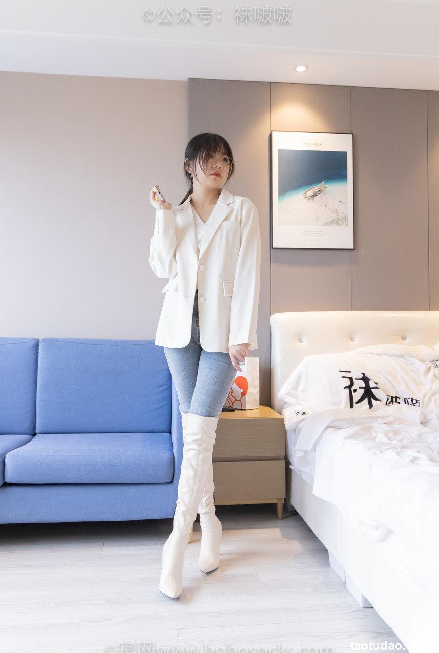 [BoBoSocks袜啵啵]NO.050 小甜豆-高跟长靴、白棉袜[175P+1V／8.01GB]