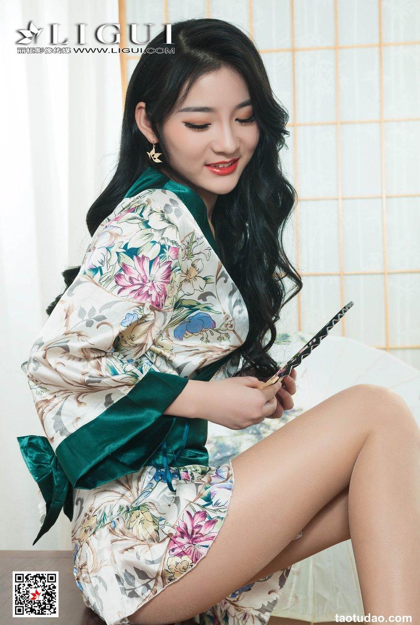 [Ligui丽柜]2019.03.11 Model Yaya 和风青莲 [47P]