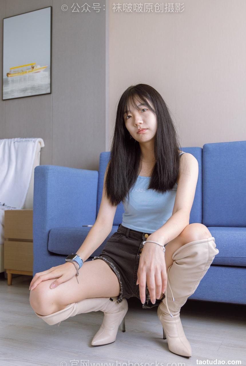 [BoBoSocks袜啵啵]NO.174 小甜豆-高跟长靴、白棉袜、裸足[178P+1V／6.44GB]