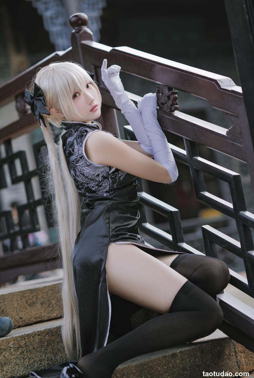 瓜希酱 NO.017 穹妹 黑旗袍 [14P-78MB]