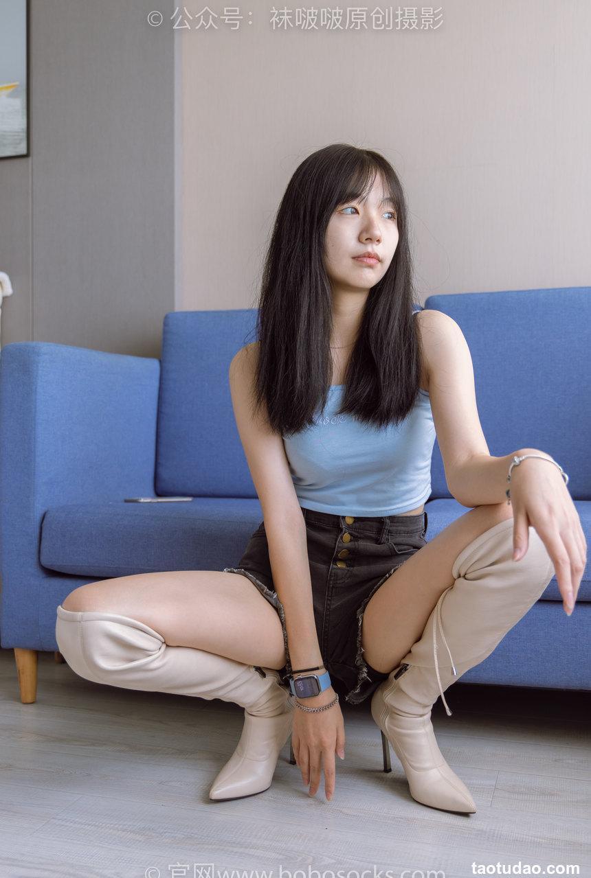 [BoBoSocks袜啵啵]NO.174 小甜豆-高跟长靴、白棉袜、裸足[178P+1V／6.44GB]