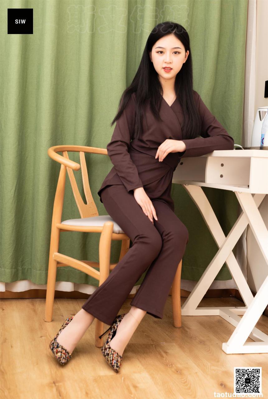 SIW斯文传媒 083 小谈 绛紫纯棉时尚修身九分裤套装 [61P-42M]