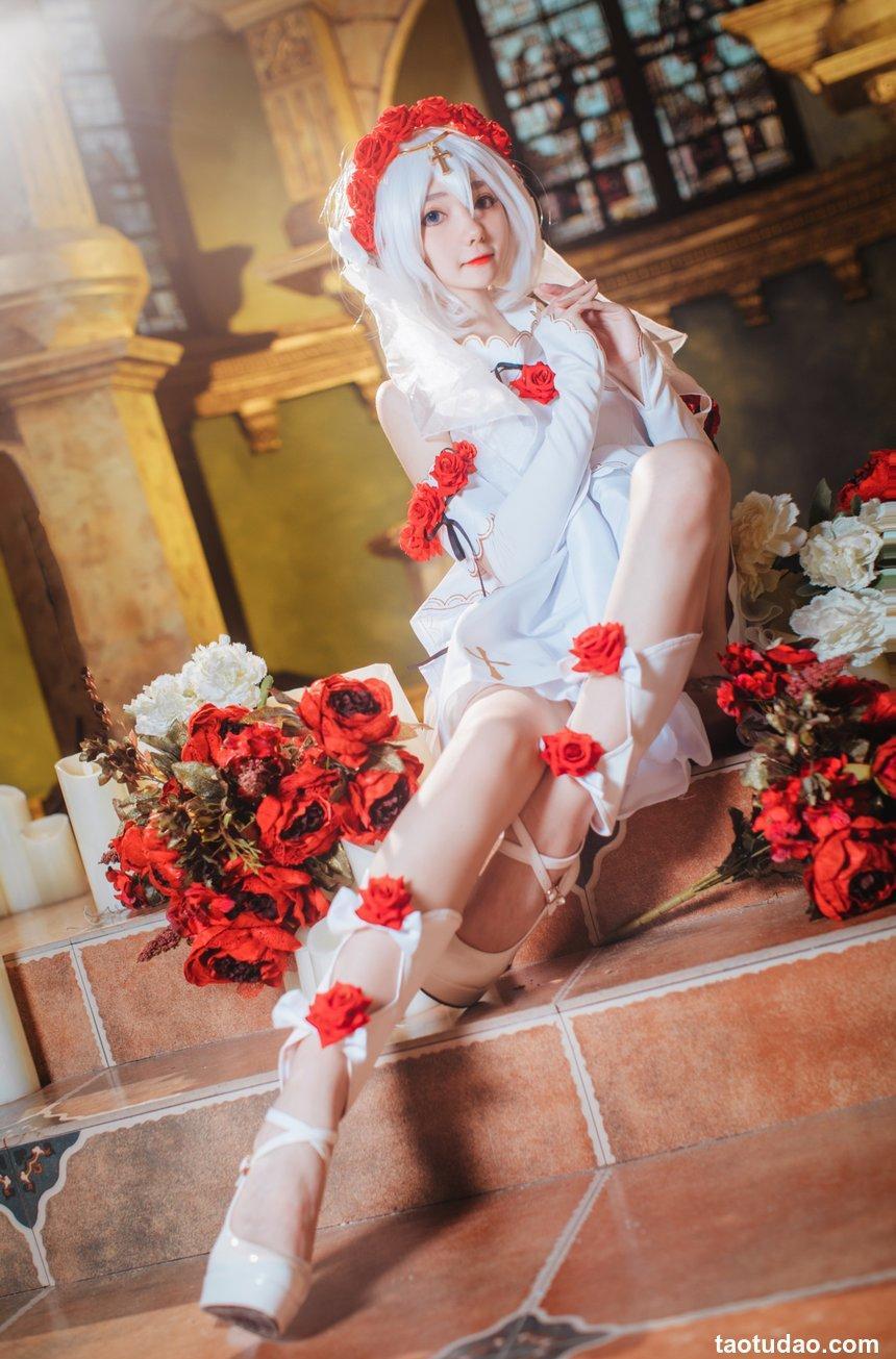 南桃Momoko NO.7 德丽莎花裳月纱 [16P-31MB]