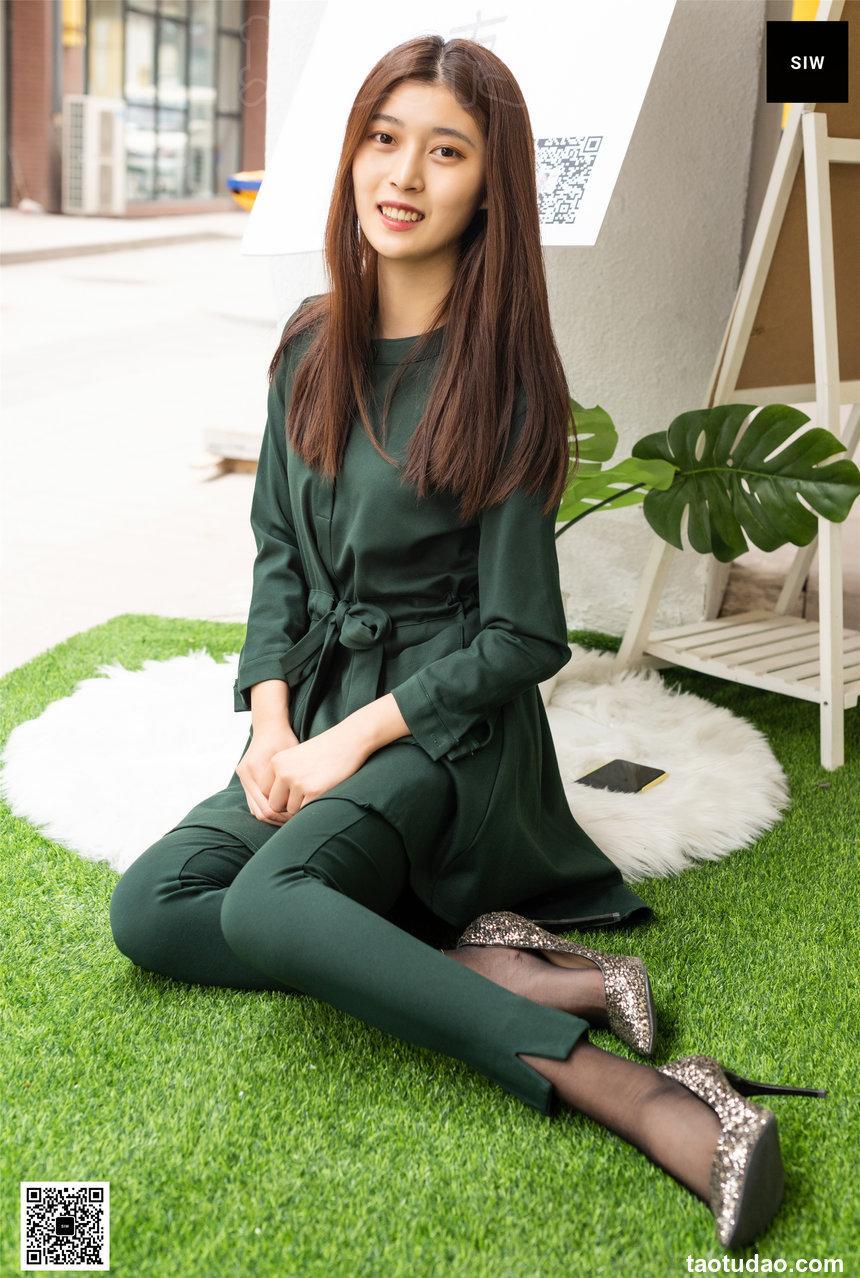 SIW斯文传媒 062 小香风墨绿纯棉气质小脚裤两件 - 甄真 [66P-235M]
