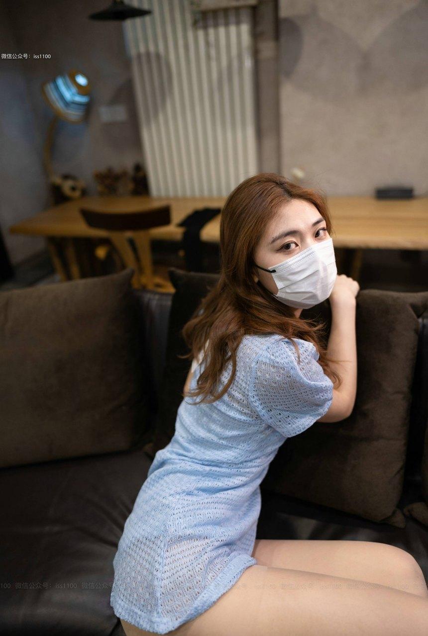 [ISS尤好物系列]诗薇 蓝色吊带 [99P]