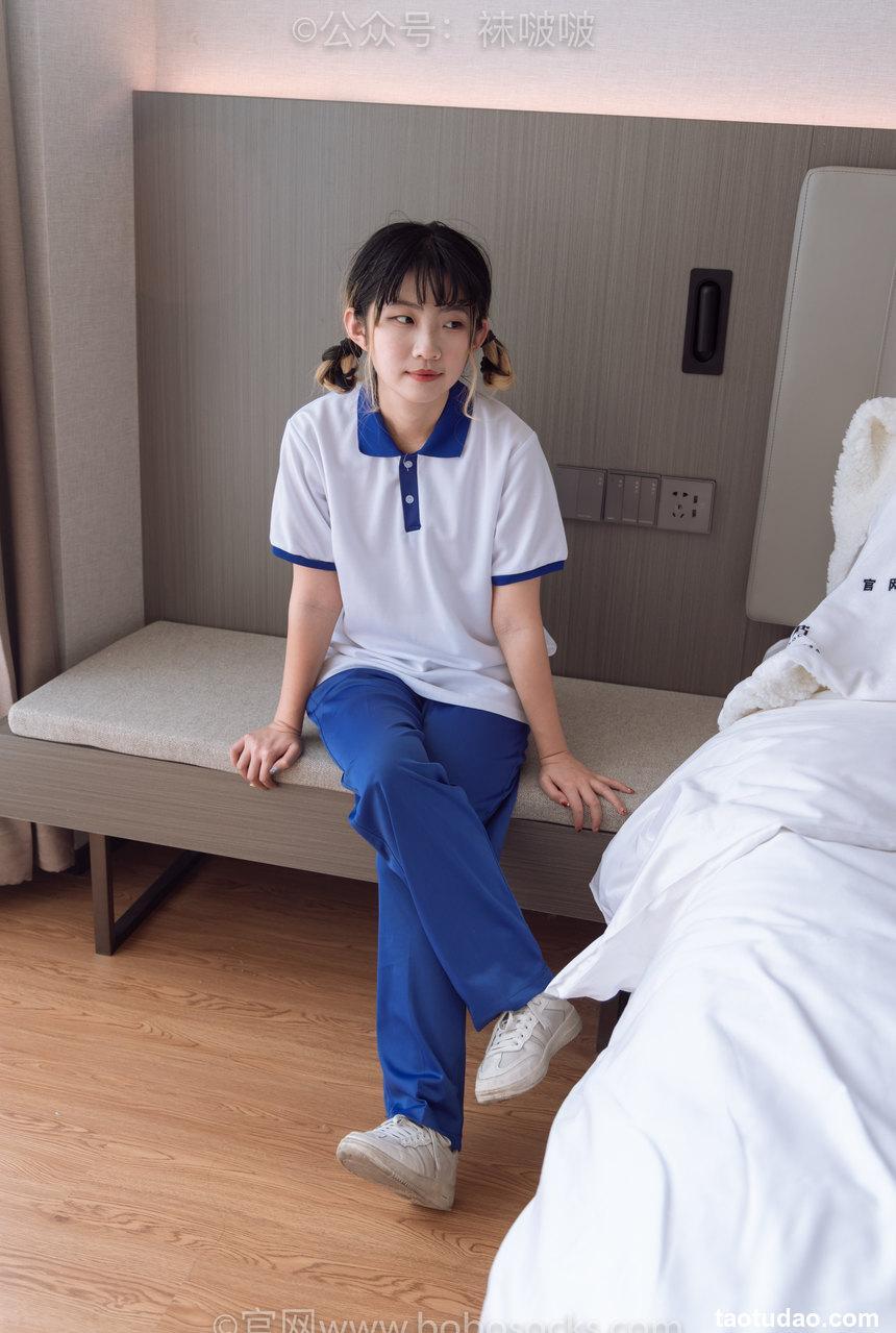 [BoBoSocks袜啵啵]NO.042 砂糖-校服、板鞋、白棉袜、油亮白丝[139P+1V／6.72GB]