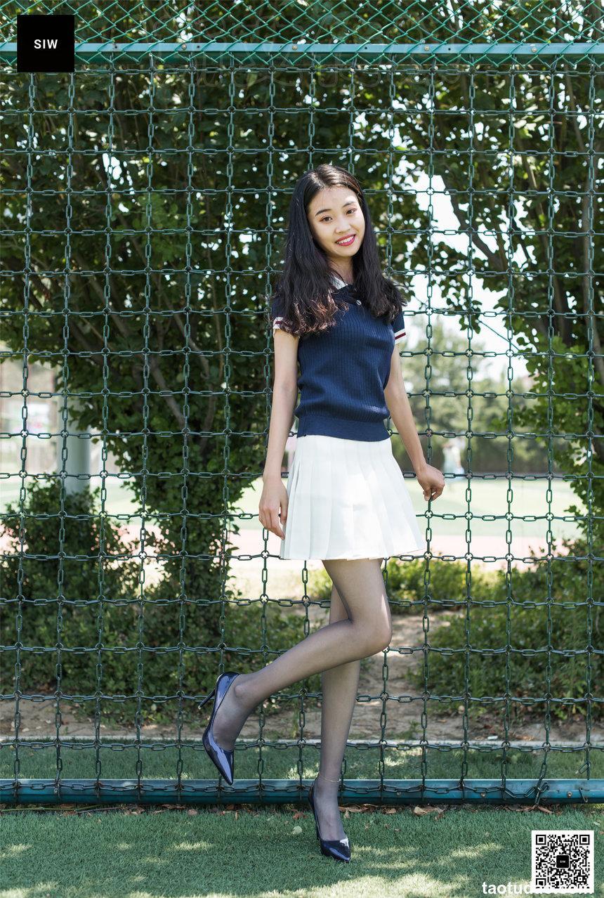 SIW斯文传媒 012 休闲运动少女系蓝衫白百褶裙（蓉儿） [65P-160M]