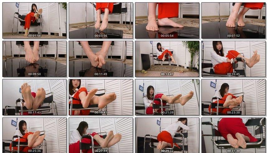 [A&F]丝足视频 092-美女王佳性感展示透明肉色袜美脚 [1V-3.56G]