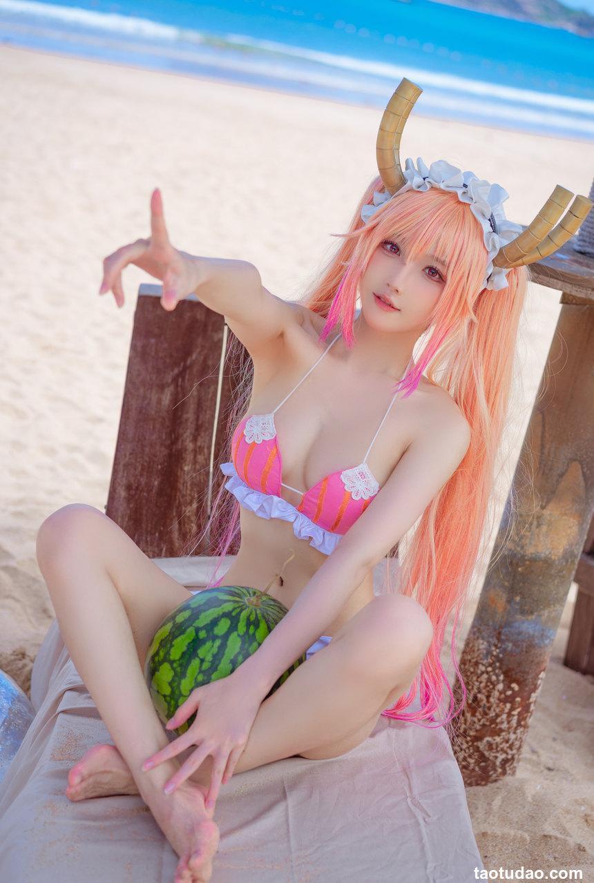 阿包也是兔娘 - 10月舰长图 龙女仆泳装 [23P-507MB]