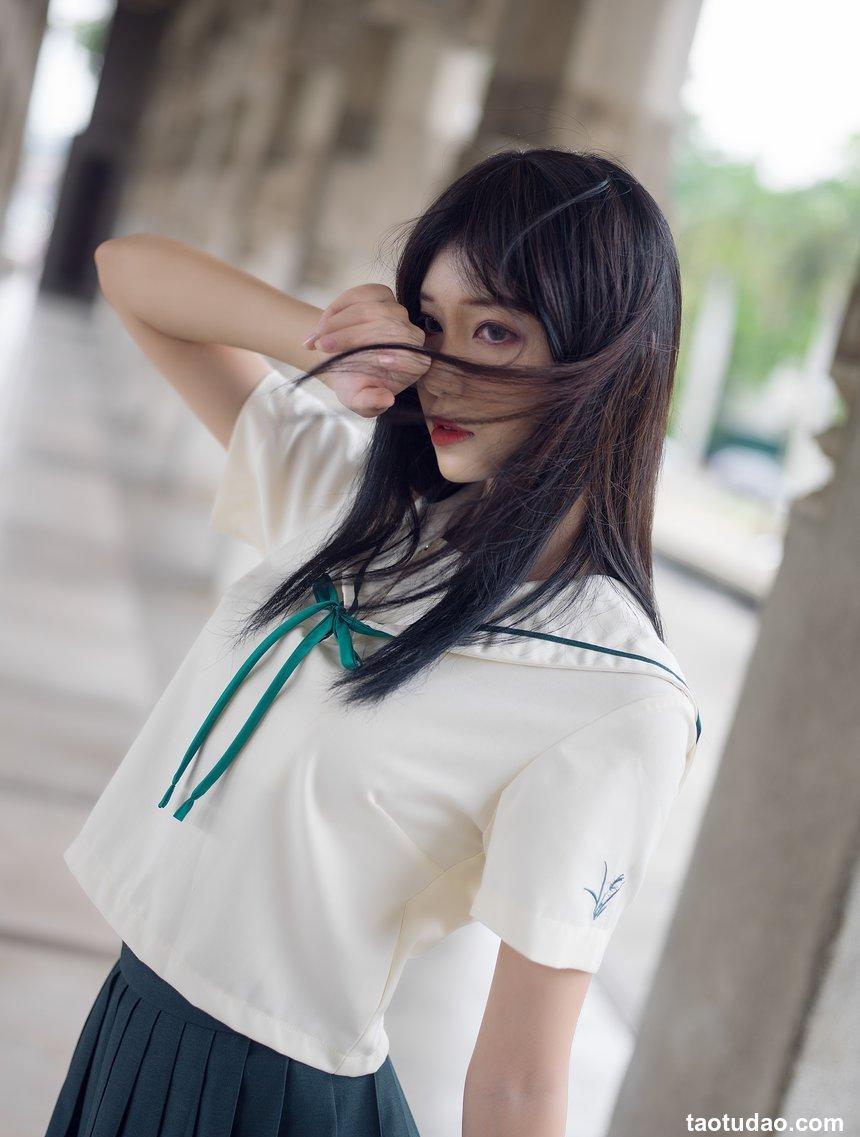 南桃Momoko NO.38 绿jk [14P-27MB]