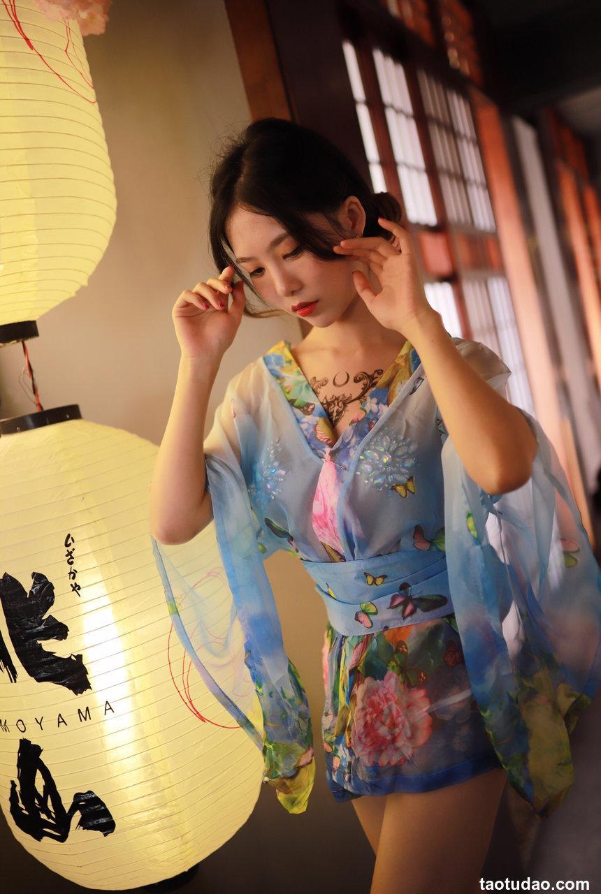 抖娘利世 水蓝和服 [30P-46.9MB]