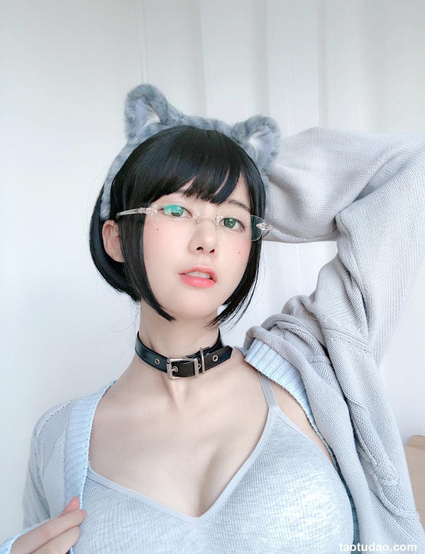 眼酱大魔王w NO.054 - 黑丝OL&猫耳[14P／53.5MB]