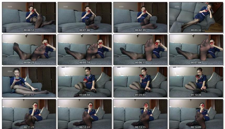 [K&M]丝足视频 No.282-美女员工服黑丝 [1V-1.28G]