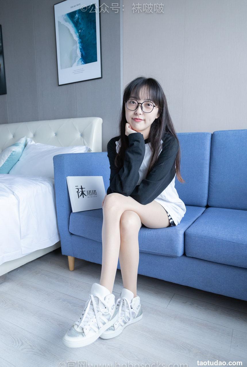 [BoBoSocks袜啵啵]NO.015 稚予-阿迪板鞋、白色短棉袜、肉丝[135P+1V／3.05GB]