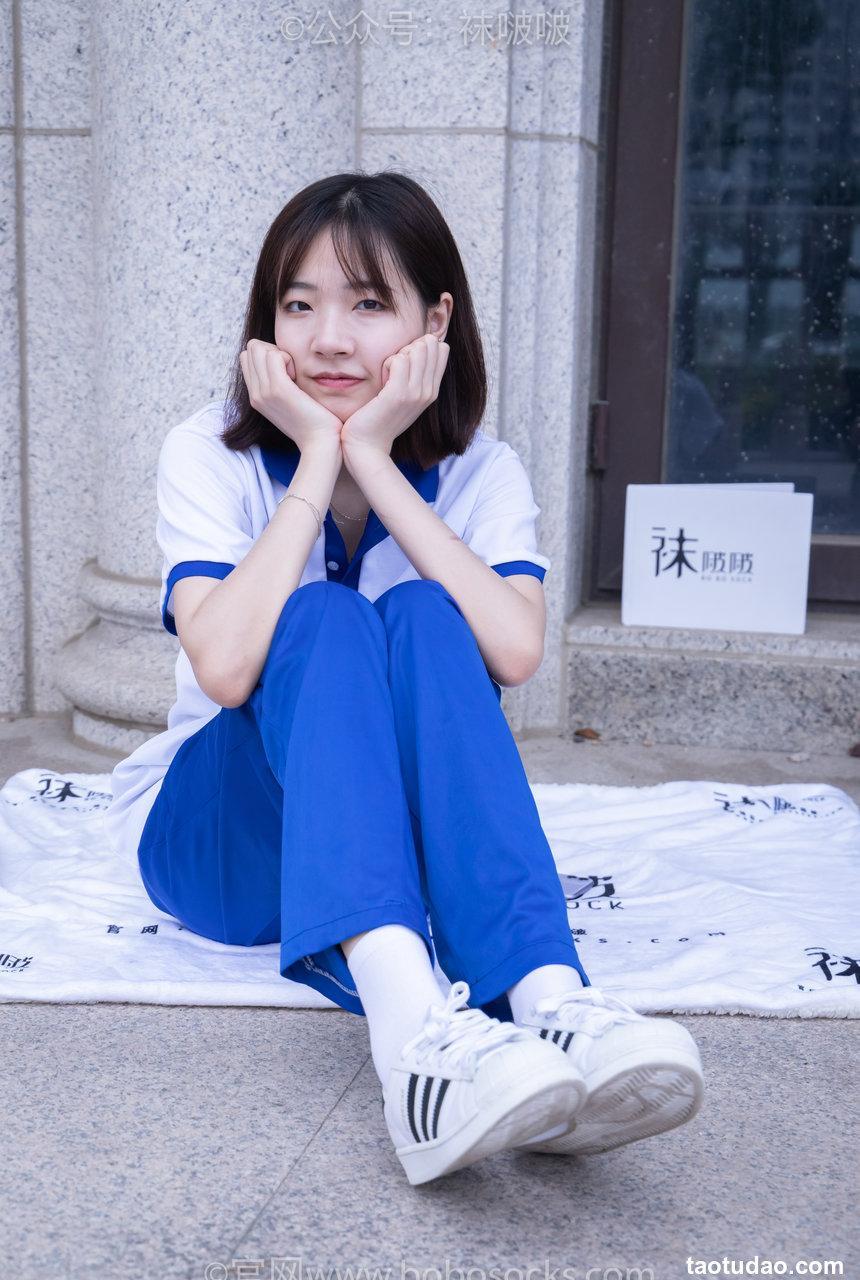 [BoBoSocks袜啵啵]NO.022 小甜豆-校服、贝壳头、白棉袜、肉丝[140P+1V／6.34GB]