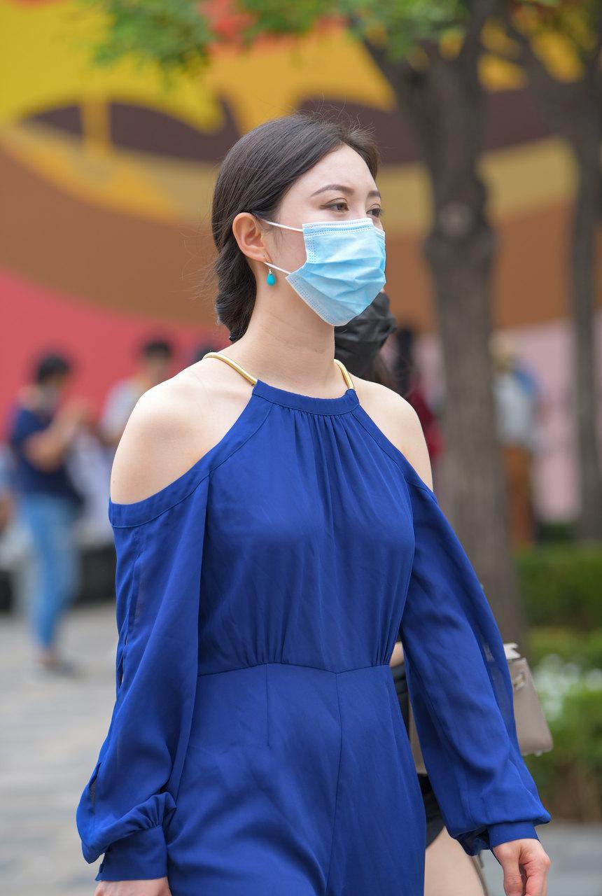 都市丽人蓝色连体衣美女 [49P-1.45G]