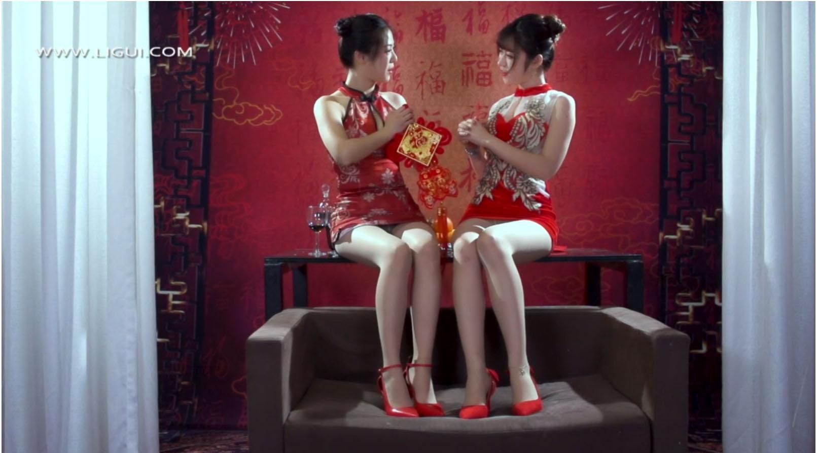 [Ligui丽柜]HD视频 2020.01.25 双生花之丝丝如意 安娜&潘潘[1V／395MB]