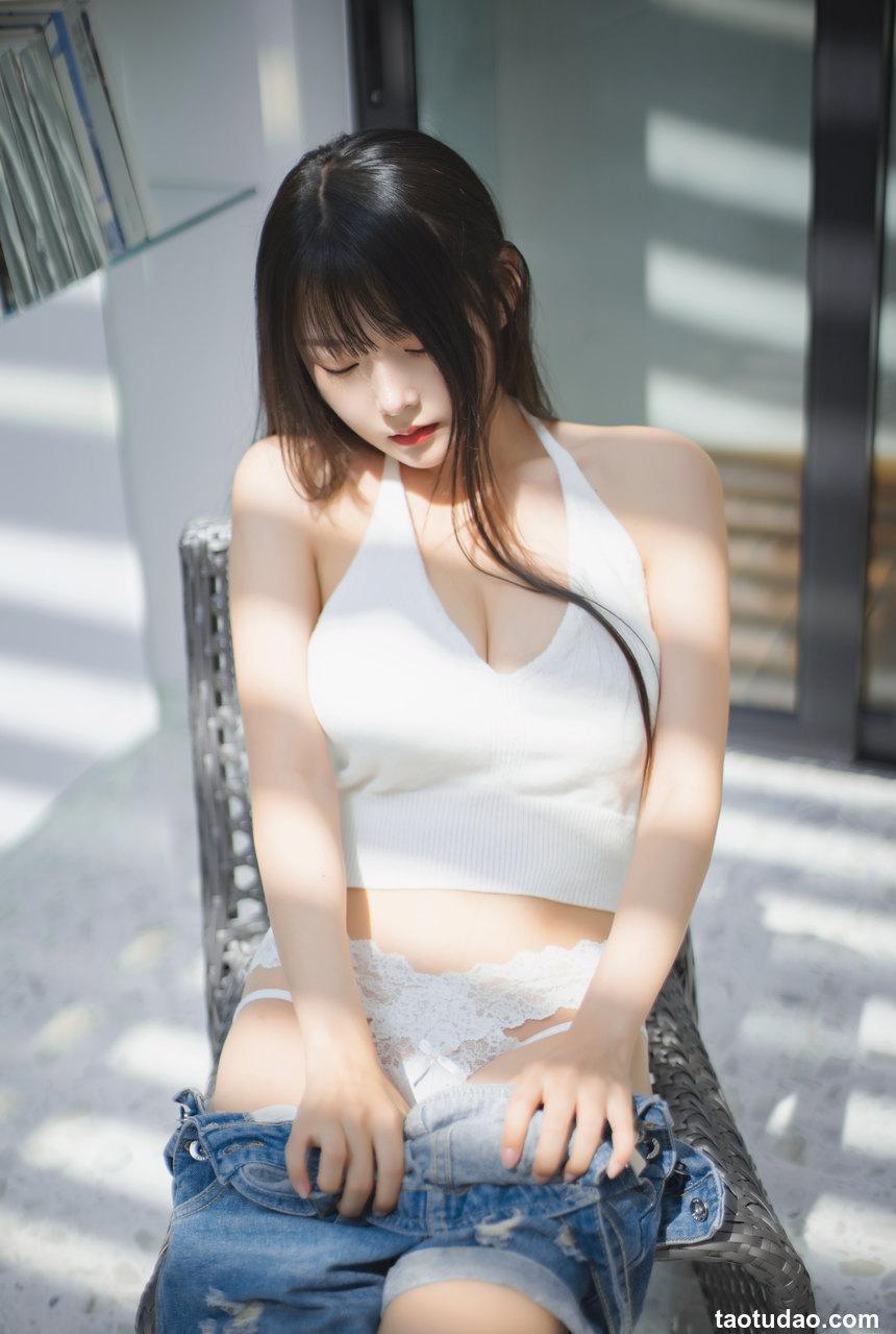 香草喵露露 - NO.41 杨枝甘露 背心牛仔背带裤 [55P1V-1.03GB]