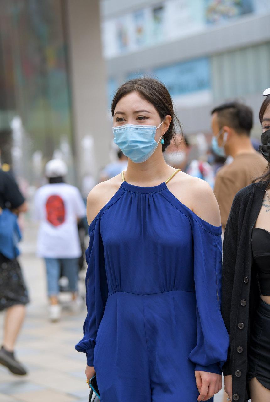 都市丽人蓝色连体衣美女 [49P-1.45G]