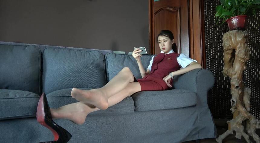 [K&M]丝足视频 No.268-Huiyingxin空姐制服肉丝高跟挑鞋 [1V-2.2G]