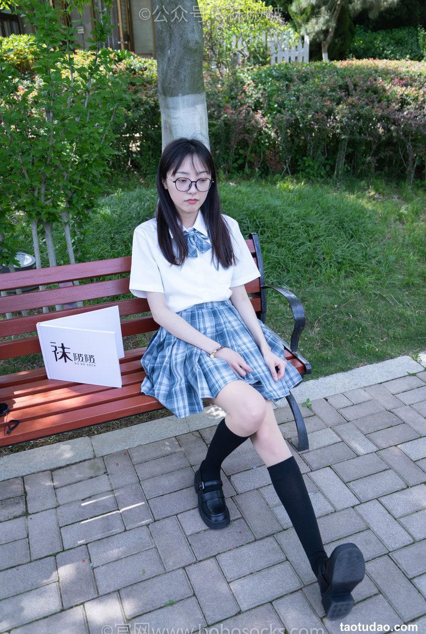 [BoBoSocks袜啵啵]NO.007 稚予-JK制服、皮鞋、黑色中筒棉袜、肉丝[143P+1V／3.48GB]
