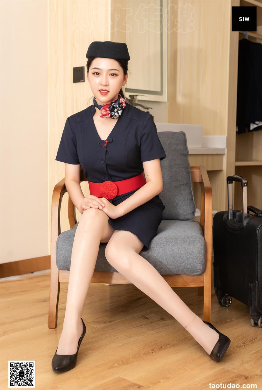 SIW斯文传媒 088 小谈 绛紫纯棉时尚修身九分裤套装 [60P-42MB]