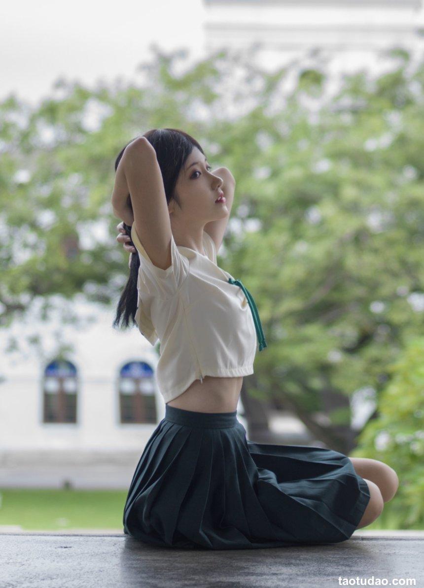 南桃Momoko NO.38 绿jk [14P-27MB]