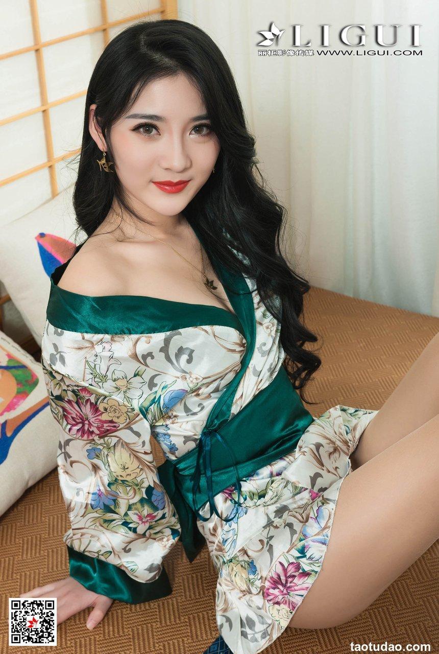 [Ligui丽柜]2019.03.11 Model Yaya 和风青莲 [47P]