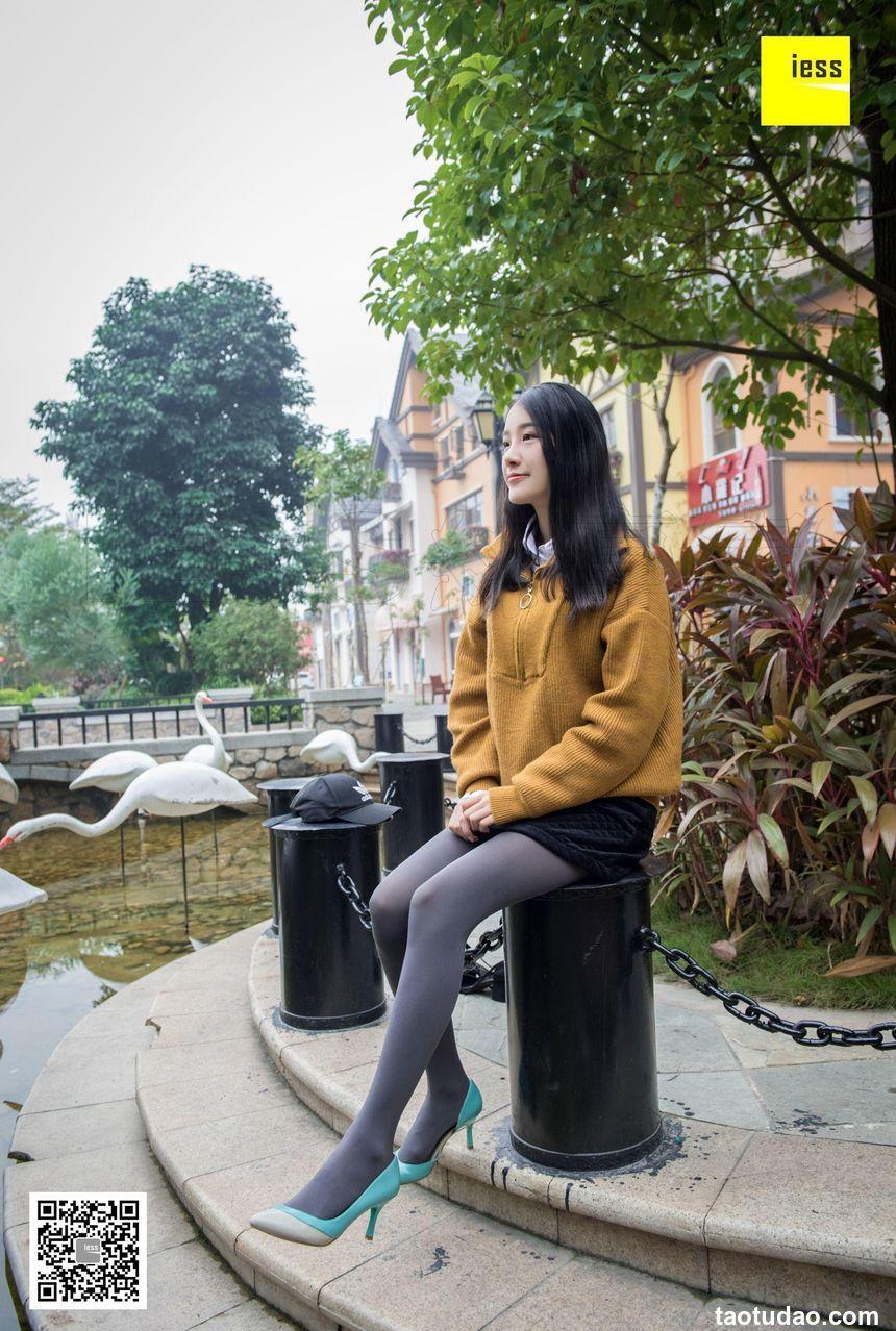 [IESS异思趣向] 2018.03.30 丝享家201：《厚灰丝与蓝色高跟》婉萍 [99+1P]