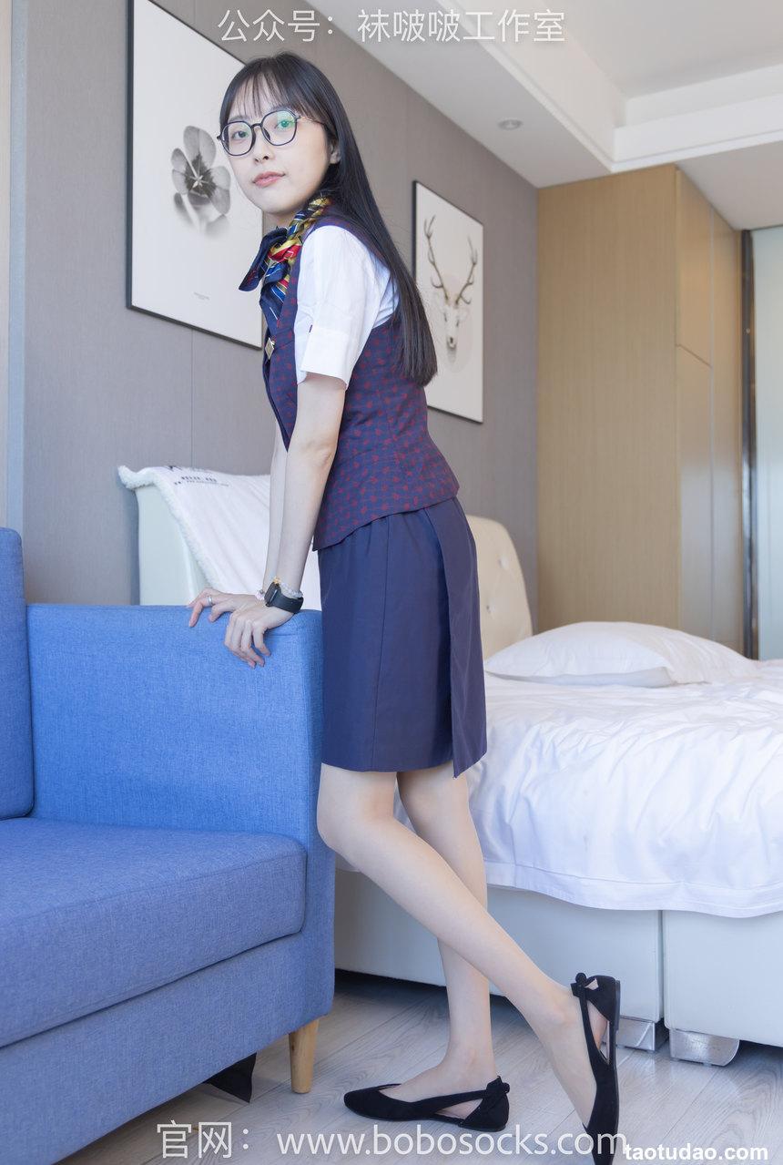 [BoBoSocks袜啵啵]NO.115 稚予-平底鞋、肉丝、空姐制服[136P+1V／5.39GB]