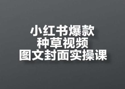 小红书爆款种草实操课开店选品引流变现全流程