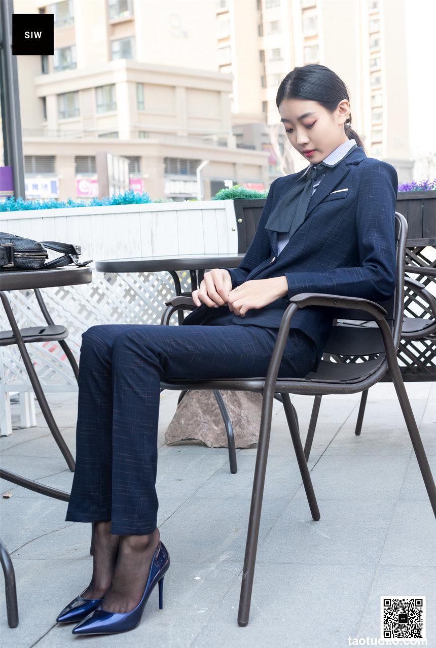 SIW斯文传媒 061 秋冬厚毛呢方格制服优雅修身西装套（蓉儿） [68P-193M]