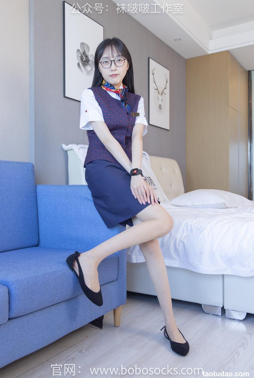 [BoBoSocks袜啵啵]NO.115 稚予-平底鞋、肉丝、空姐制服[136P+1V／5.39GB]