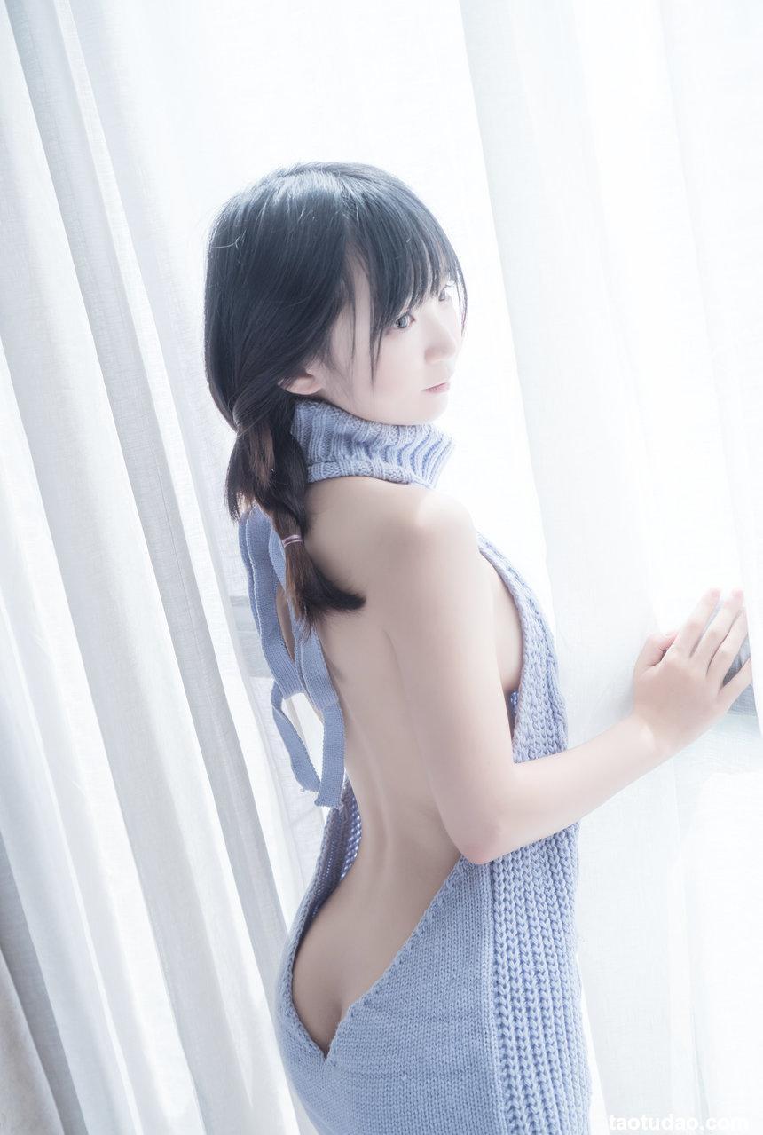 御子Yumiko - 漏背毛衣 [10P-116MB]