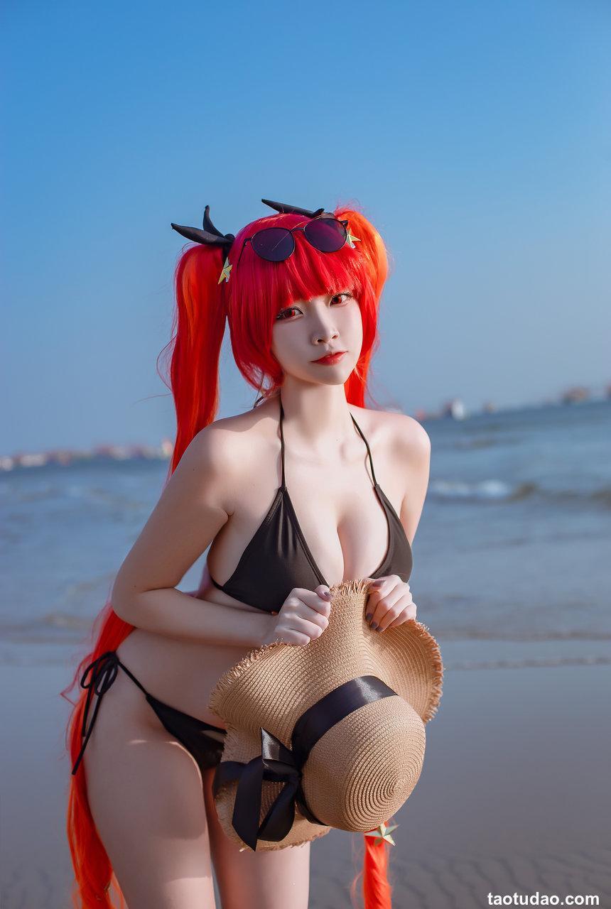 二佐Nisa 碧蓝鲟泳装 [9P-180MB]