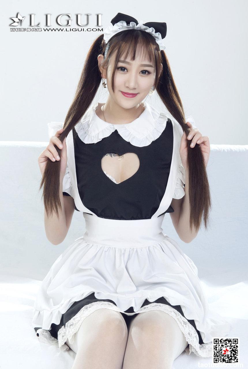 [Ligui丽柜] 2021.03.29 《00后白丝小佣》小熊 [73+1P67M]