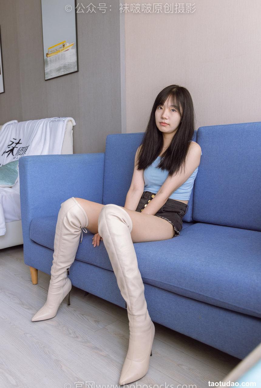 [BoBoSocks袜啵啵]NO.174 小甜豆-高跟长靴、白棉袜、裸足[178P+1V／6.44GB]