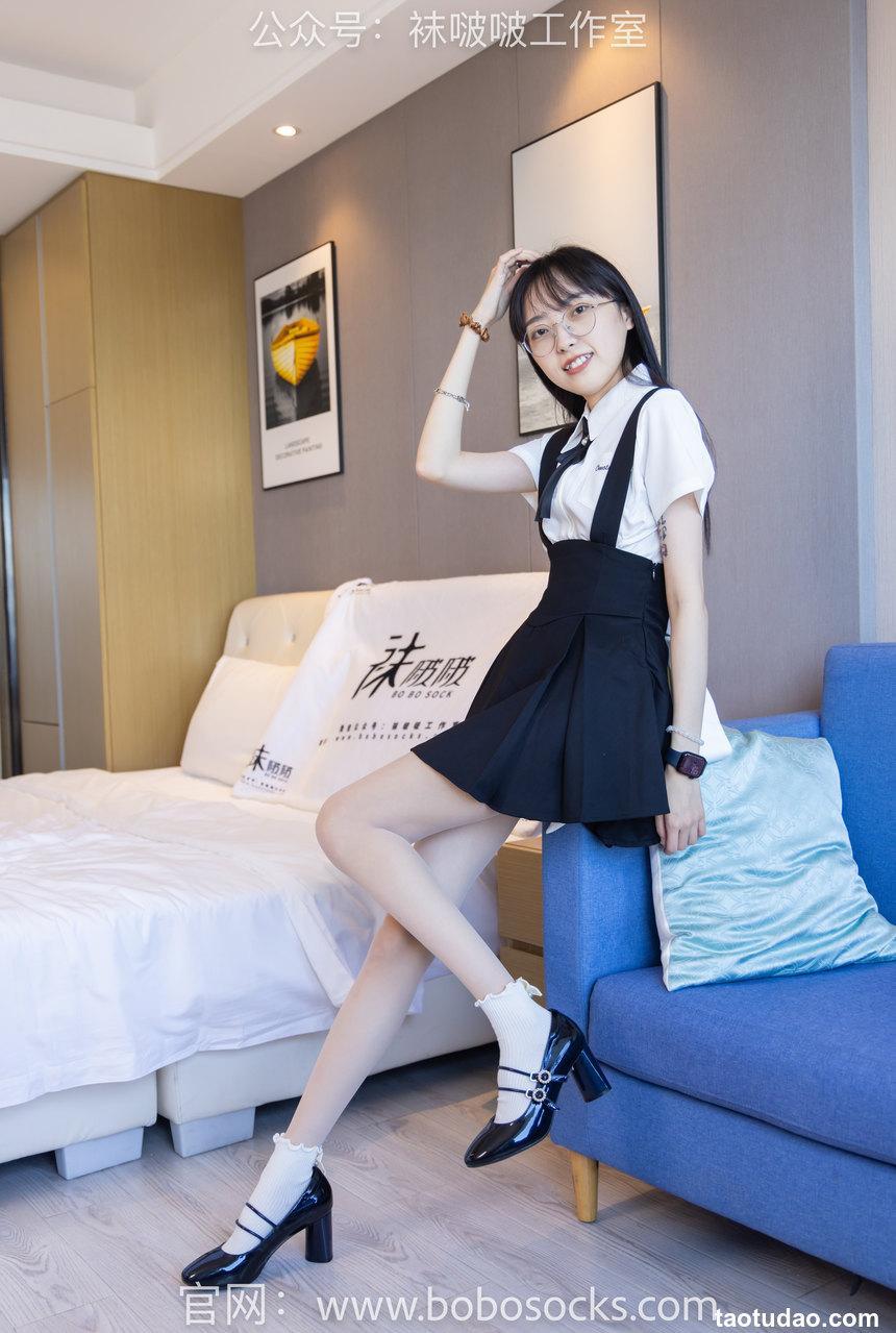 [BoBoSocks袜啵啵]NO.121 稚予-高跟鞋、白棉袜、肉丝[140P+1V／5.80GB]